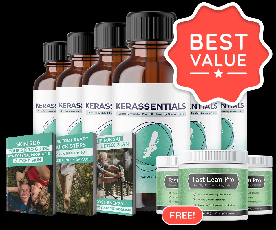 Buy Kerassentials 6 bottle best value package official bottles